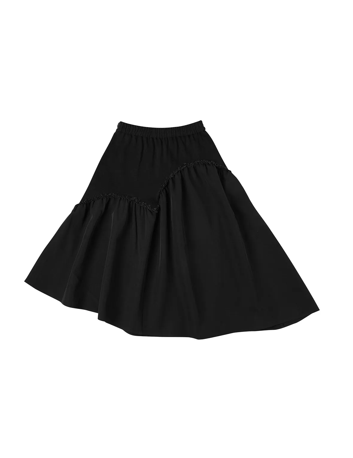 Seagull-inspired Asymmetrical Ruffles Oversized Midi Skirt sold by Evisu product image thumbnail 2