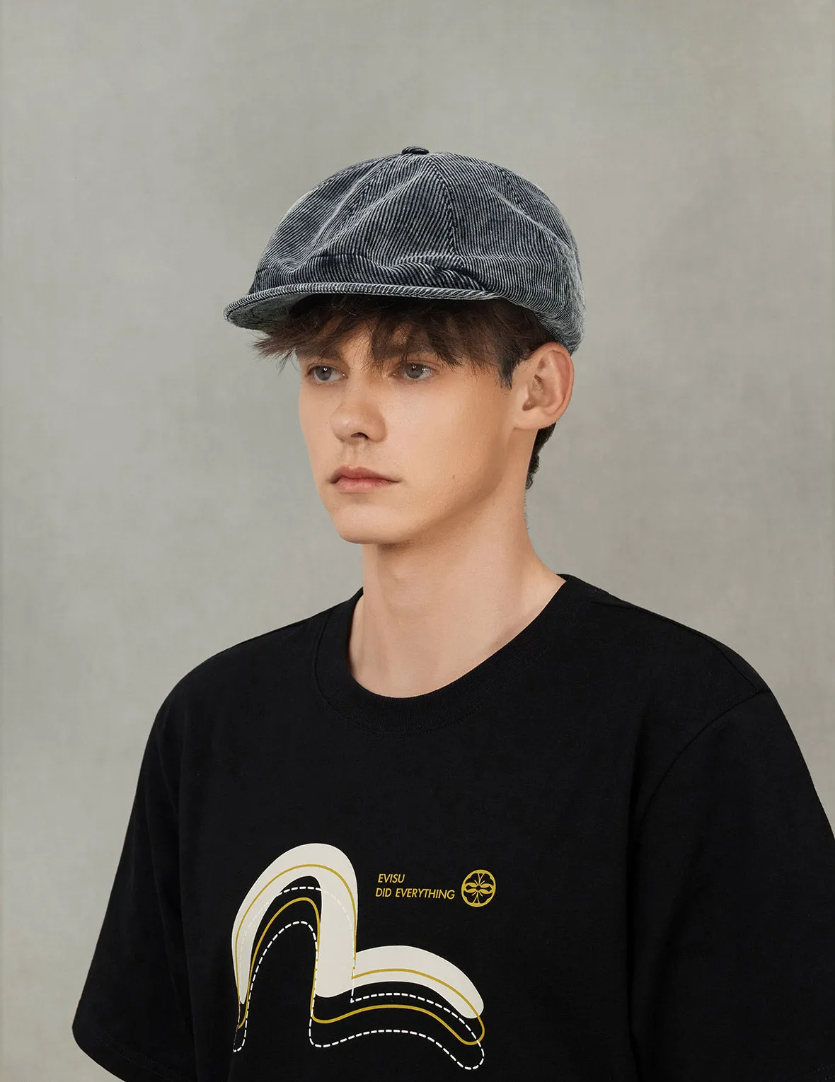 Seagull Embroidery Corduroy Hunting Cap sold by Evisu product image thumbnail 5