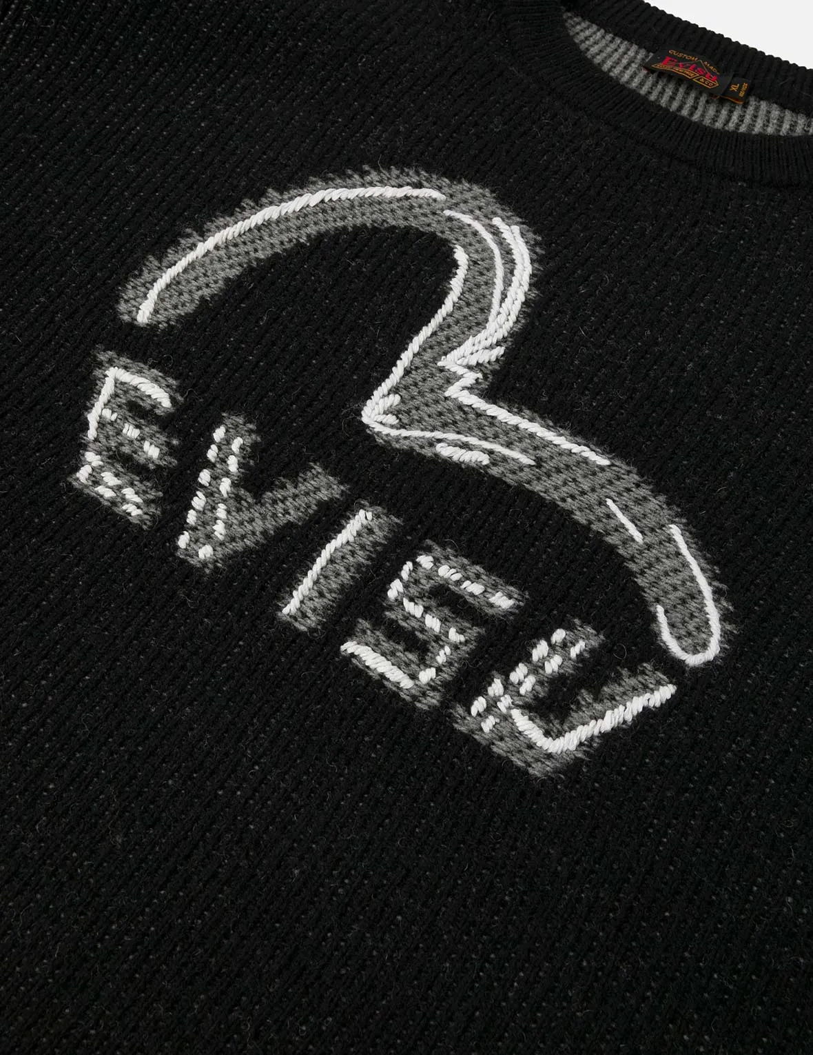 Seagull and Logo Intarsia Relax Fit Knitted Sweater sold by Evisu product image thumbnail 5