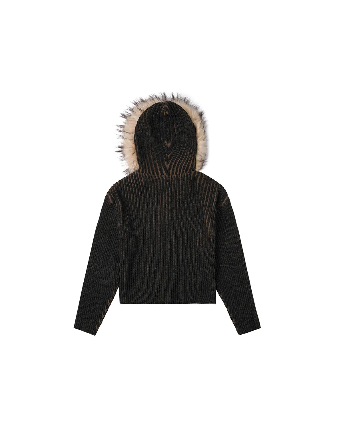 Logo Rope Embroidery Regular Fit Knitted Jacket with Hooded sold by Evisu product image thumbnail 2