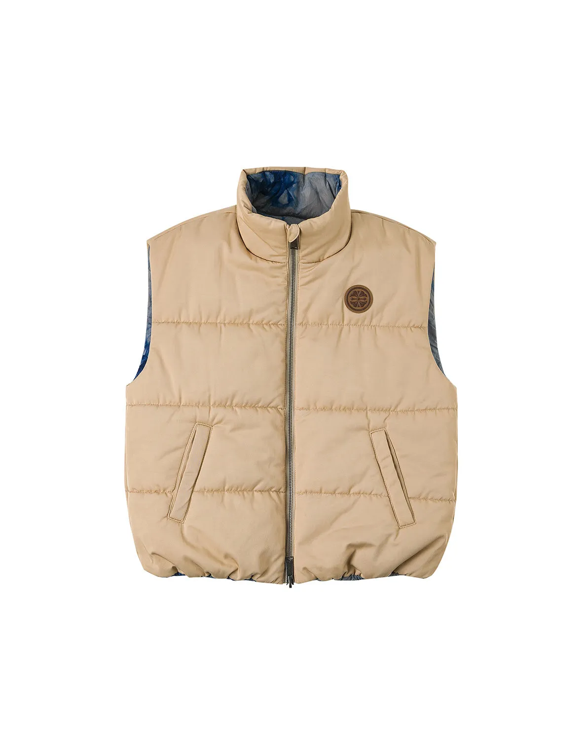 Logo Print Oversized Reversible Vest sold by Evisu