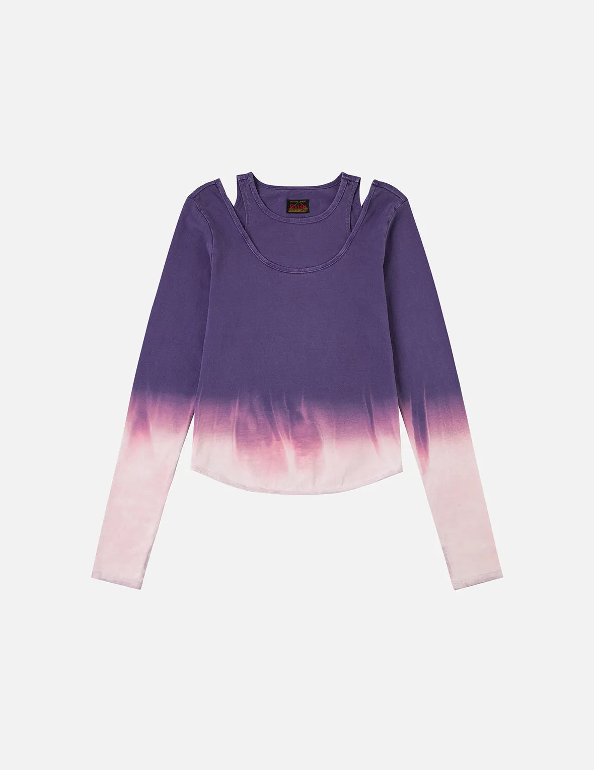 Logo Print and Gradient Tie-dye Regular Fit 2-in-1 Long-sleeve Top sold by Evisu product image thumbnail 4
