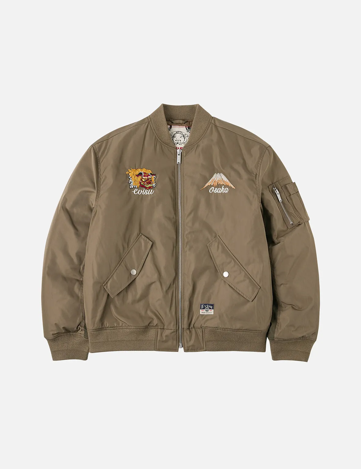 Logo and Godhead Lion Dance Embroidery Relax Fit Bomber Jacket sold by Evisu product image thumbnail 4
