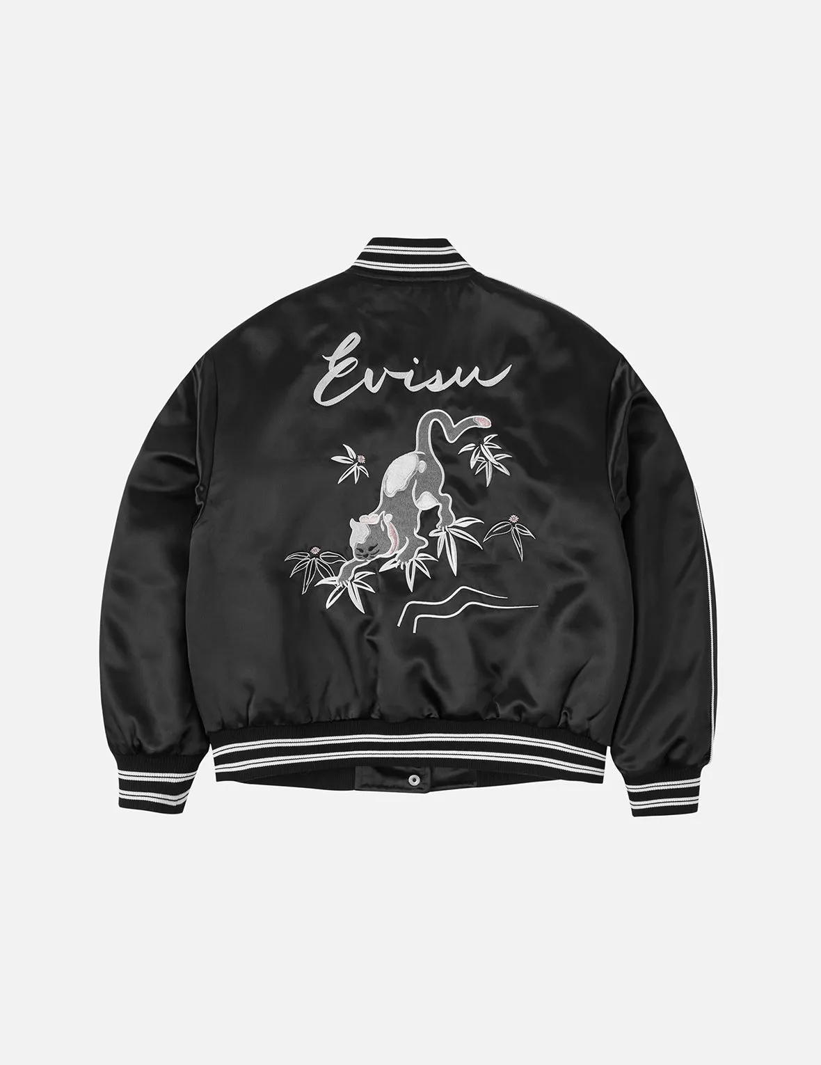 Logo and Fuzzy Cat Embroidery Fashion Fit Varsity Jacket sold by Evisu product image thumbnail 3