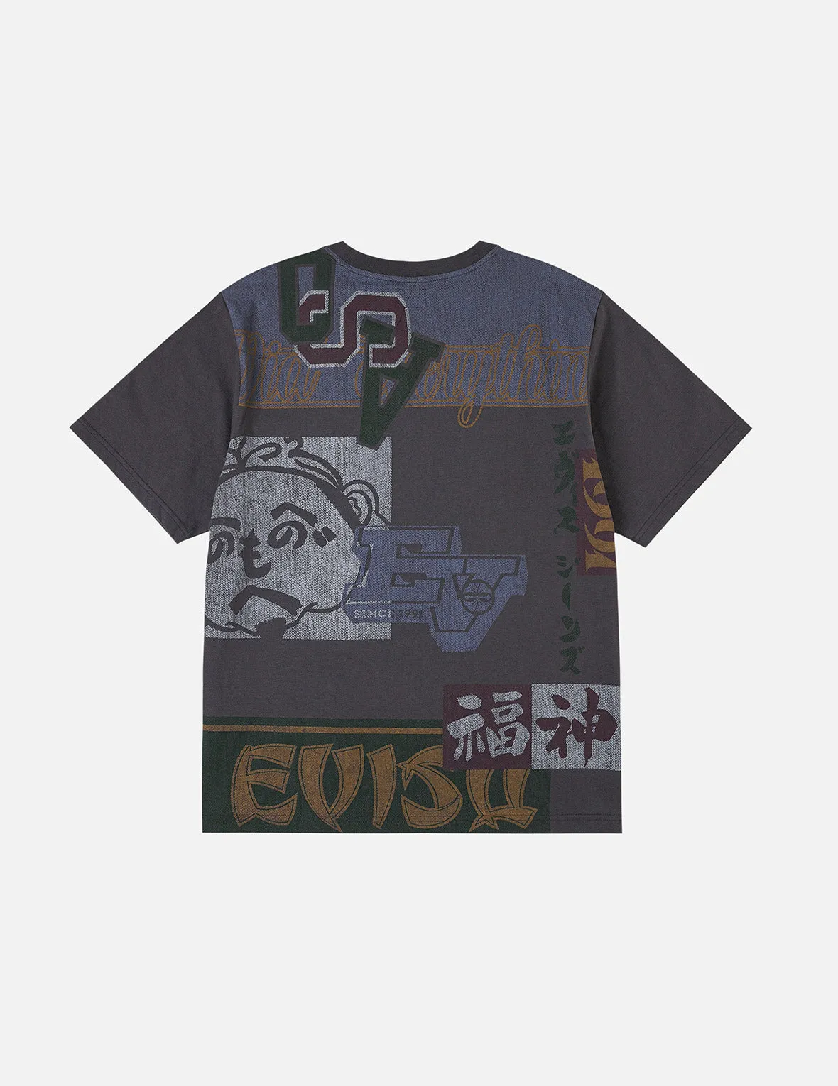 Henohenomohe Godhead and Logo Regular Fit T-shirt sold by Evisu product image thumbnail 4