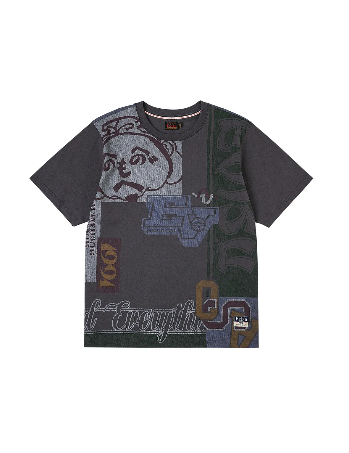 Henohenomohe Godhead and Logo Regular Fit T-shirt sold by Evisu