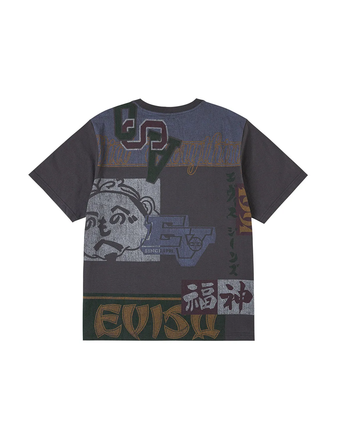 Henohenomohe Godhead and Logo Regular Fit T-shirt sold by Evisu product image thumbnail 2