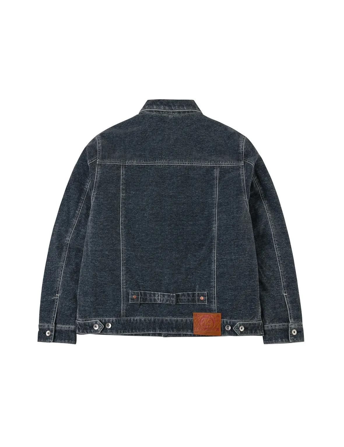Emboss Rivet Seagull Relax Fit Washed Denim Jacket sold by Evisu product image thumbnail 2