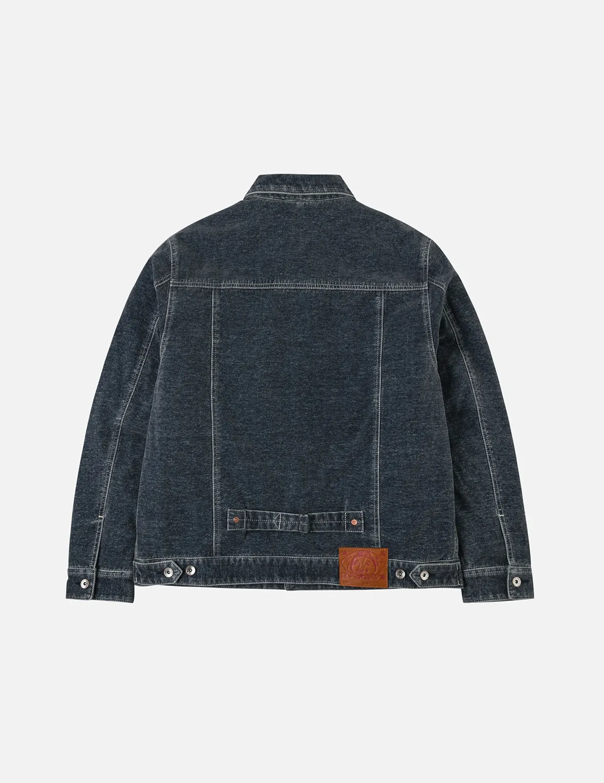 Emboss Rivet Seagull Relax Fit Washed Denim Jacket sold by Evisu product image thumbnail 4