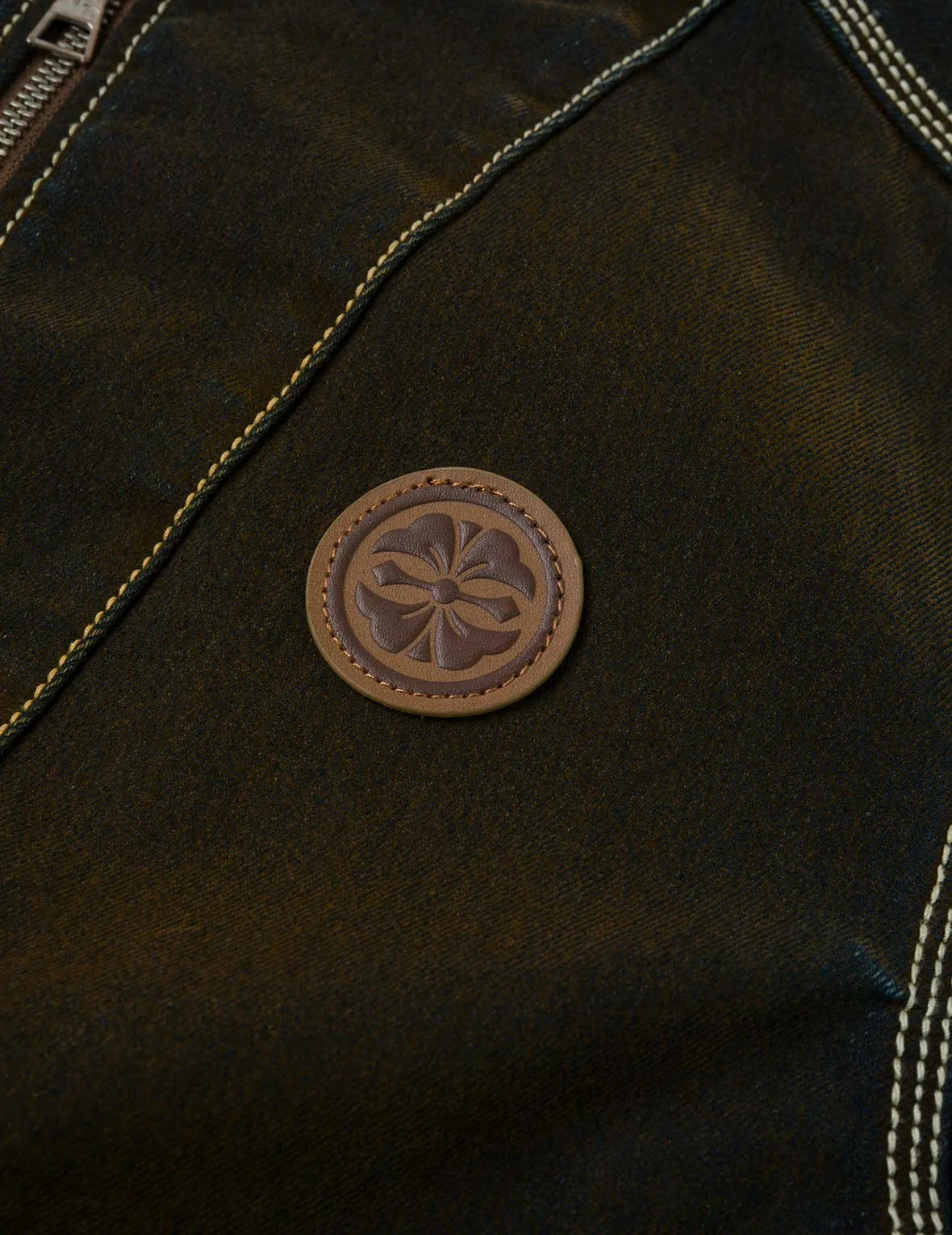 Contrast Stitch Design and Kamon Leather Label Regular Fit Denim Jacket sold by Evisu product image thumbnail 5