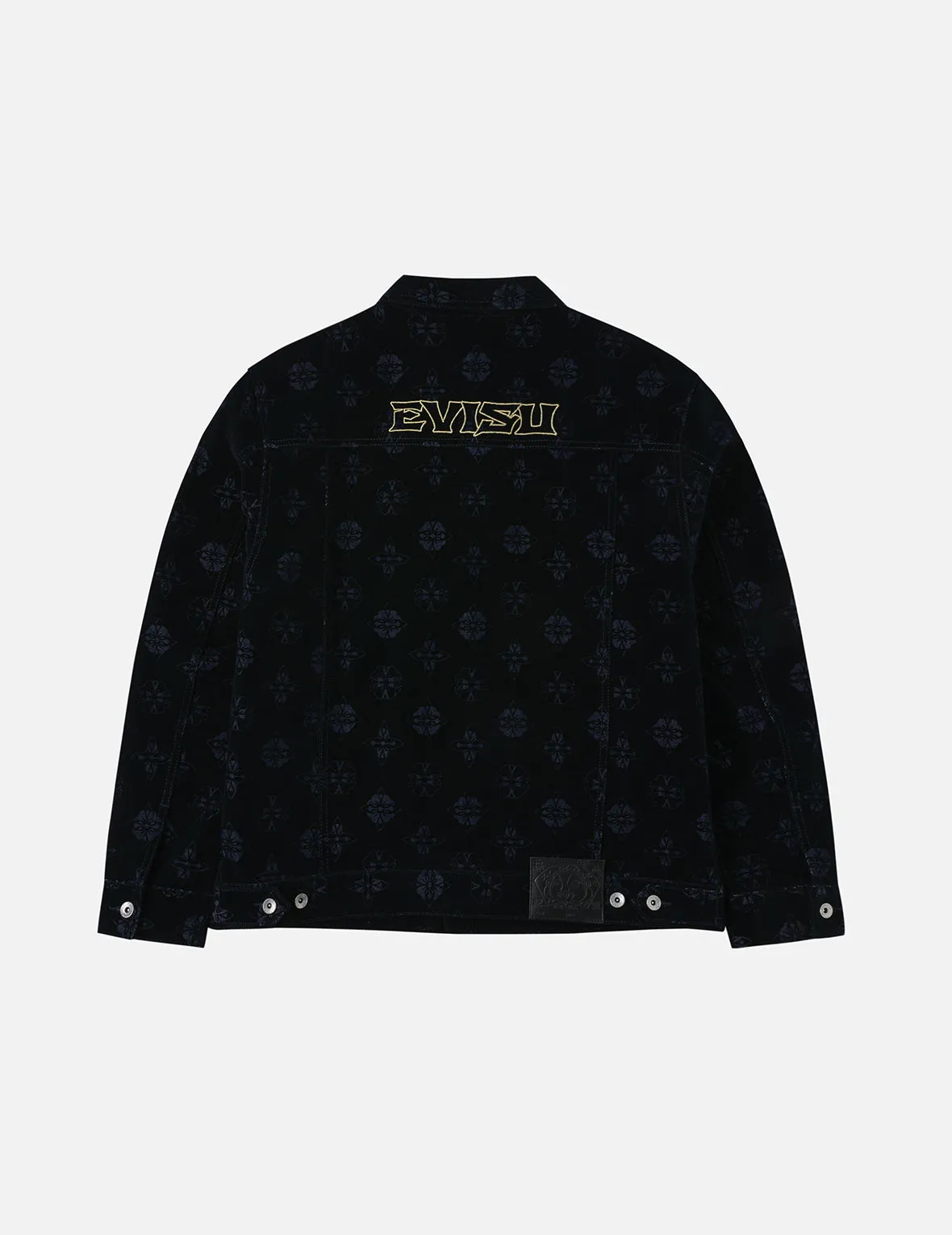 Allover Kamon Flocking Print Relax Fit Denim Jacket sold by Evisu product image thumbnail 3