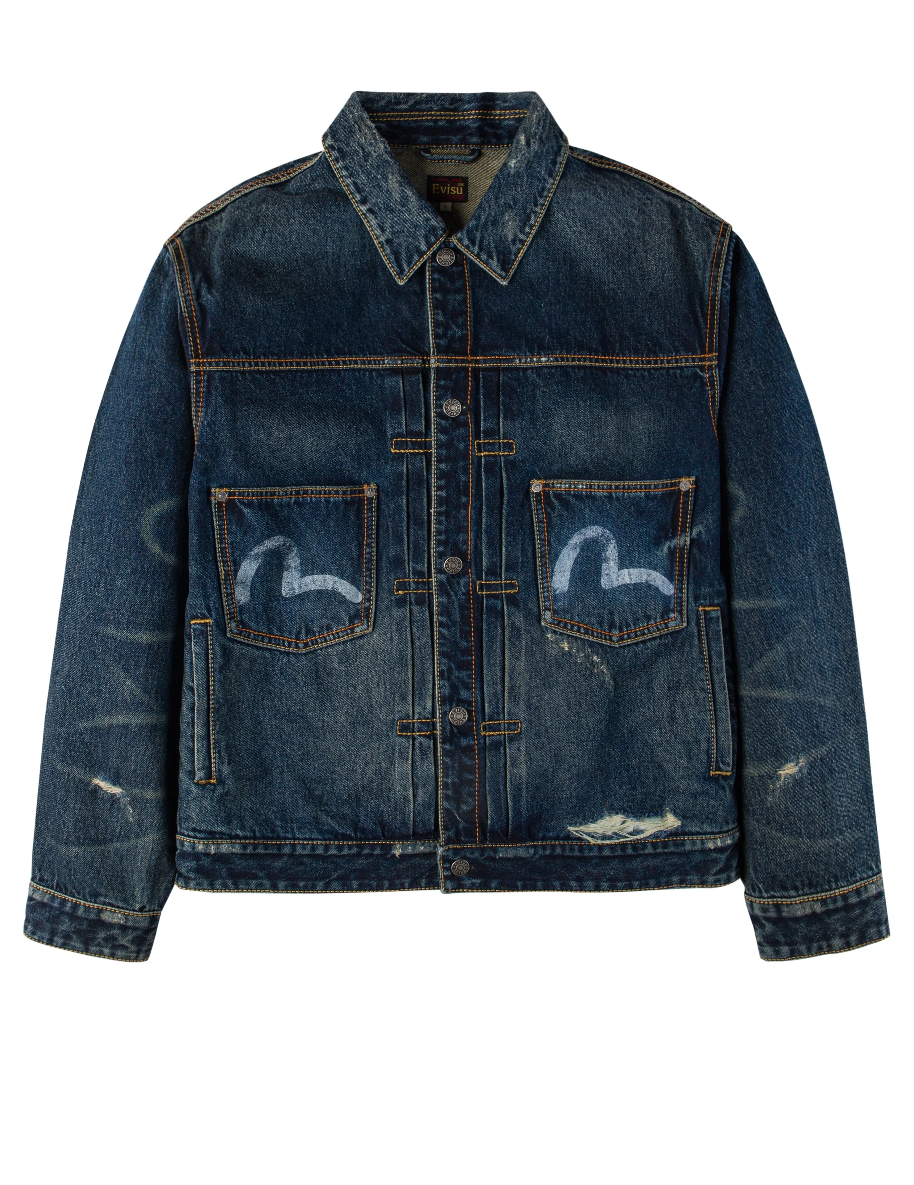 EVISU X GDC Washed Relax Fit Denim Jacket sold by Evisu