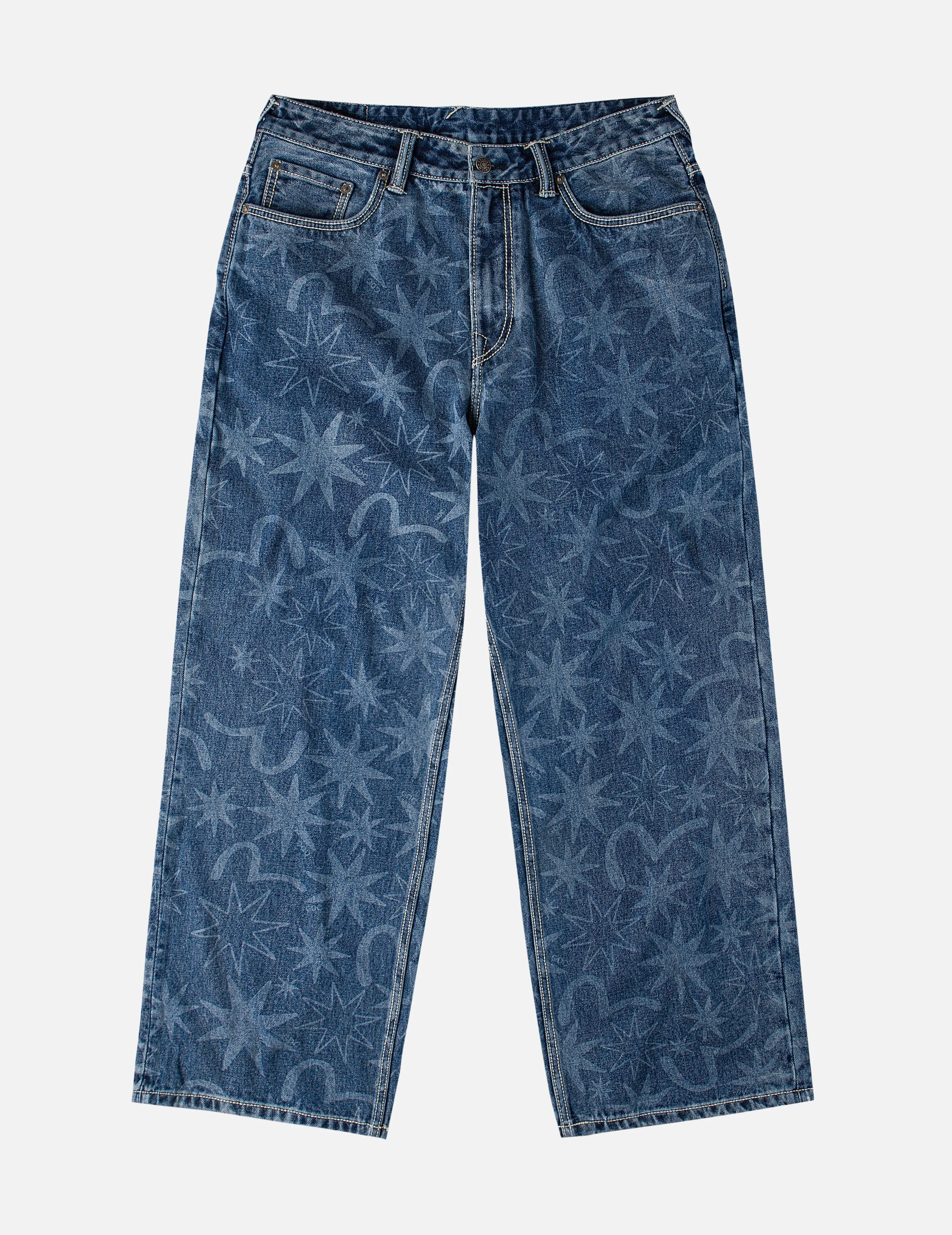 EVISU X GDC Allover Washed Print Relax Fit Jeans sold by Evisu product image thumbnail 4
