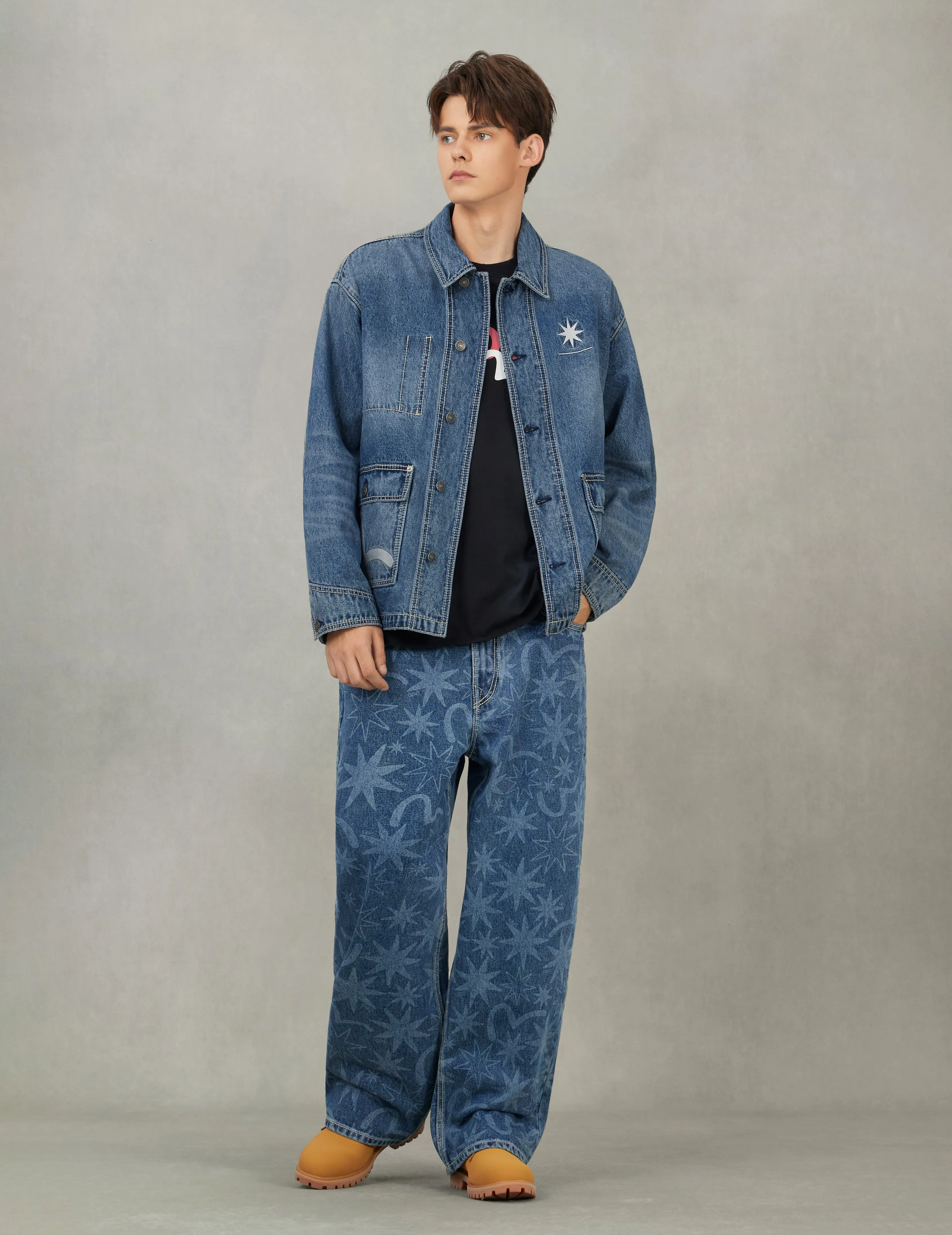 EVISU X GDC Allover Washed Print Relax Fit Jeans sold by Evisu product image thumbnail 5