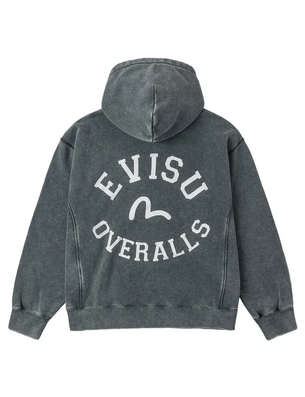 Washed Seagull and Logo Print Relax Fit Hoodie sold by Evisu