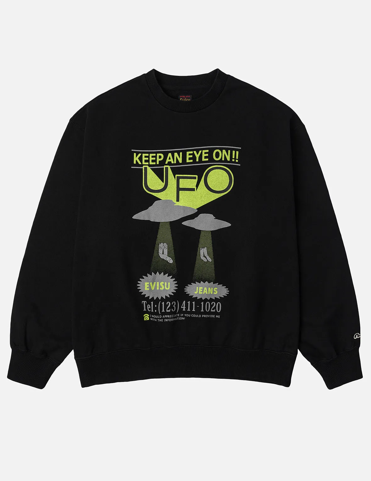 UFO Print and Seagull Appliqué Relax Fit Hoodie sold by Evisu product image thumbnail 5