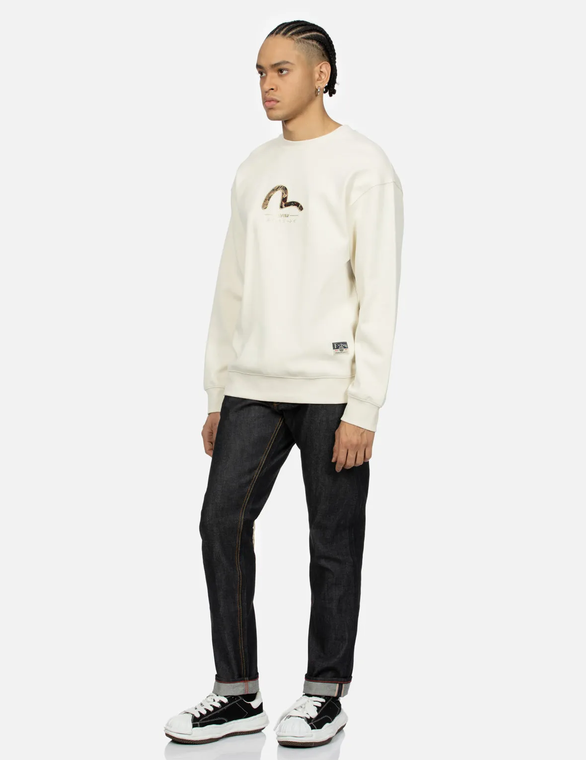 Kamon Brocade Applique Daicock Taper Fit Jeans #2017 sold by Evisu product image thumbnail 4