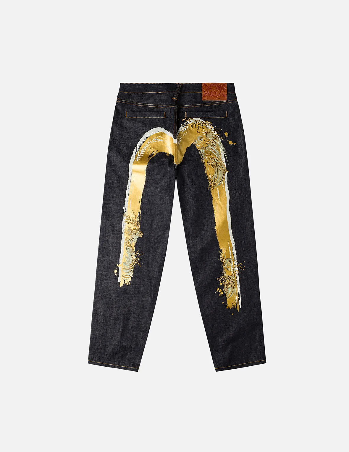Handbrush Daicock Print with Wave Embroidery Relax Fit Jeans sold by Evisu product image thumbnail 3