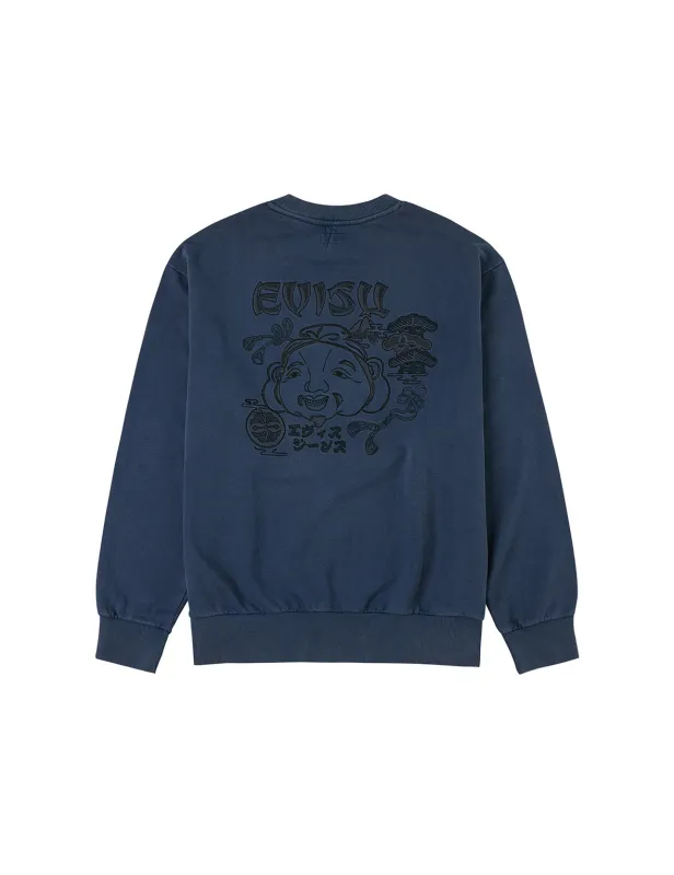 Godhead and Logo Embroidery Relax Fit Sweatshirt sold by Evisu