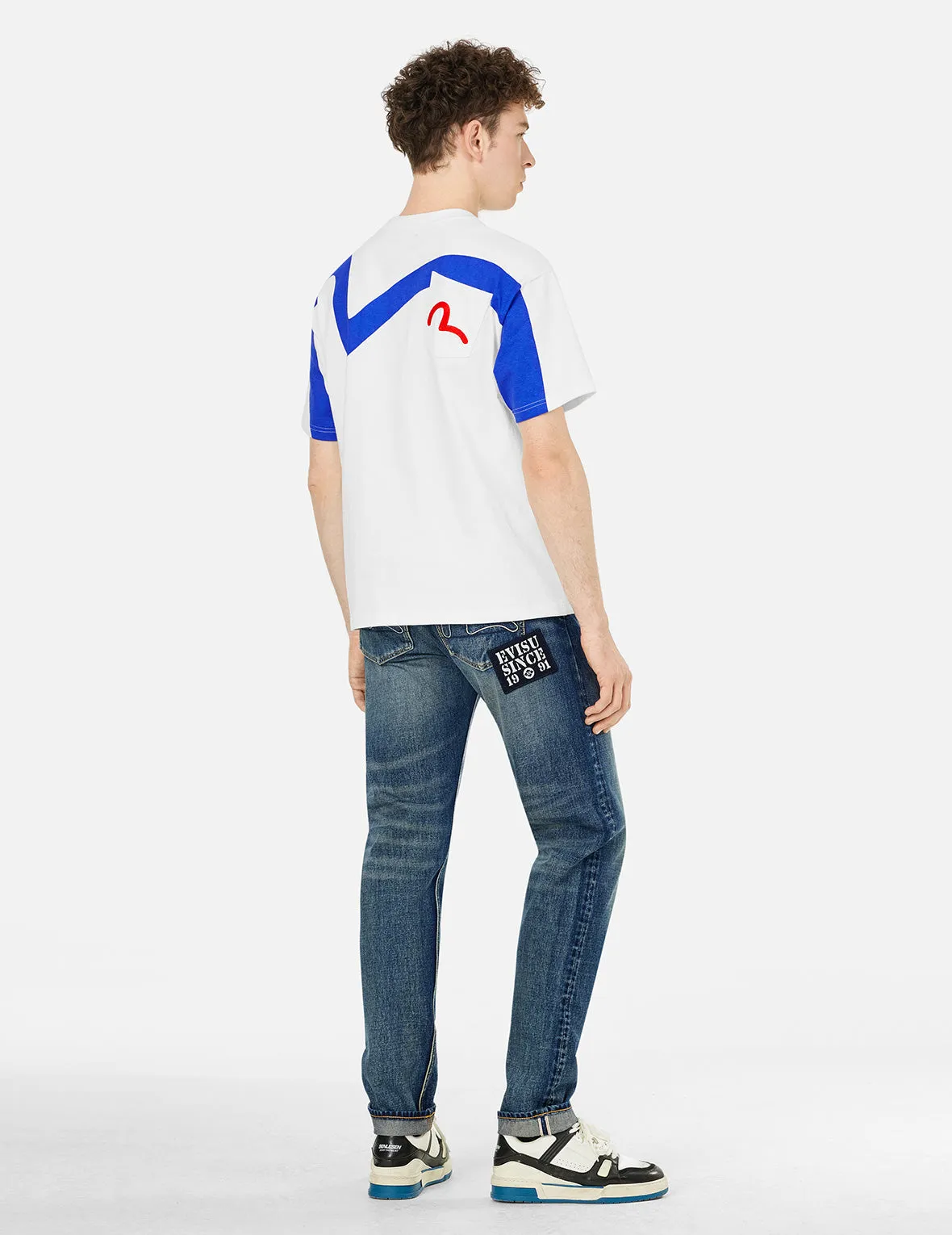 Seagull Embroidery and "EVISU SINCE 1991" Print Patch Taper Fit Jeans #2017 sold by Evisu product image thumbnail 4