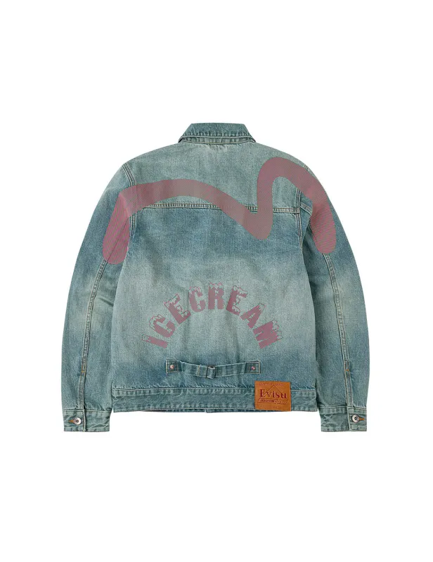 【EXCLUSIVE】EVISU X ICECREAM Seagull Denim Jacket sold by Evisu