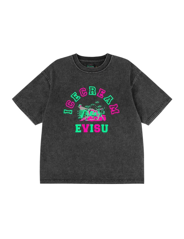 EVISU X ICECREAM Logo T-Shirt sold by Evisu