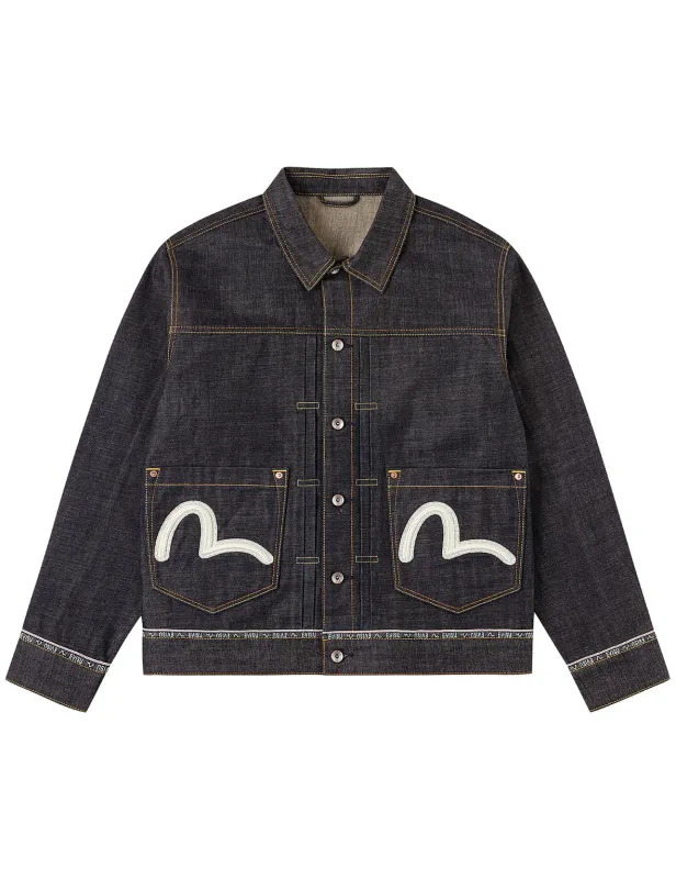 Logo Seagull Embroidery Denim Jacket sold by Evisu