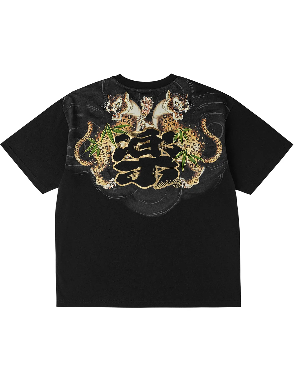 Kanji Leopard Print T-Shirt sold by Evisu