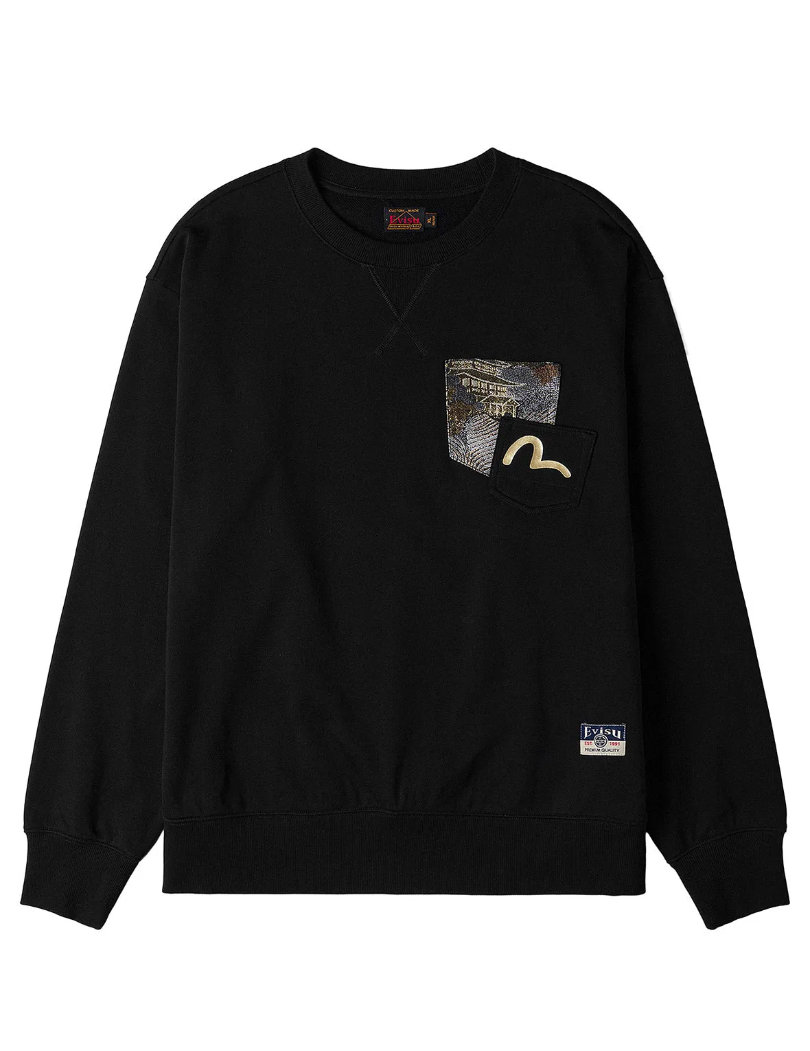 Japanese Print Brocade Pocket Sweatshirt sold by Evisu