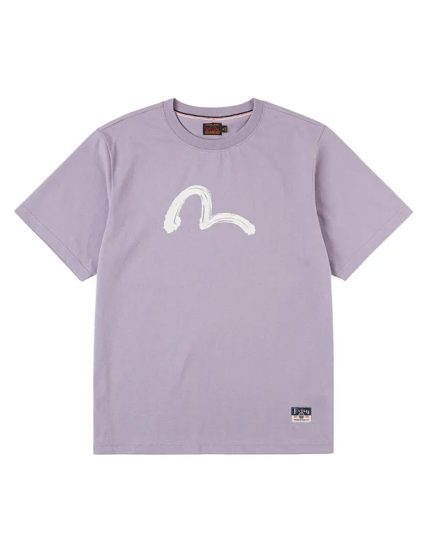 Hand-Brushed Seagull Print T-Shirt sold by Evisu
