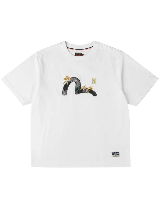 Brocade Seagull Appliqué T-Shirt sold by Evisu
