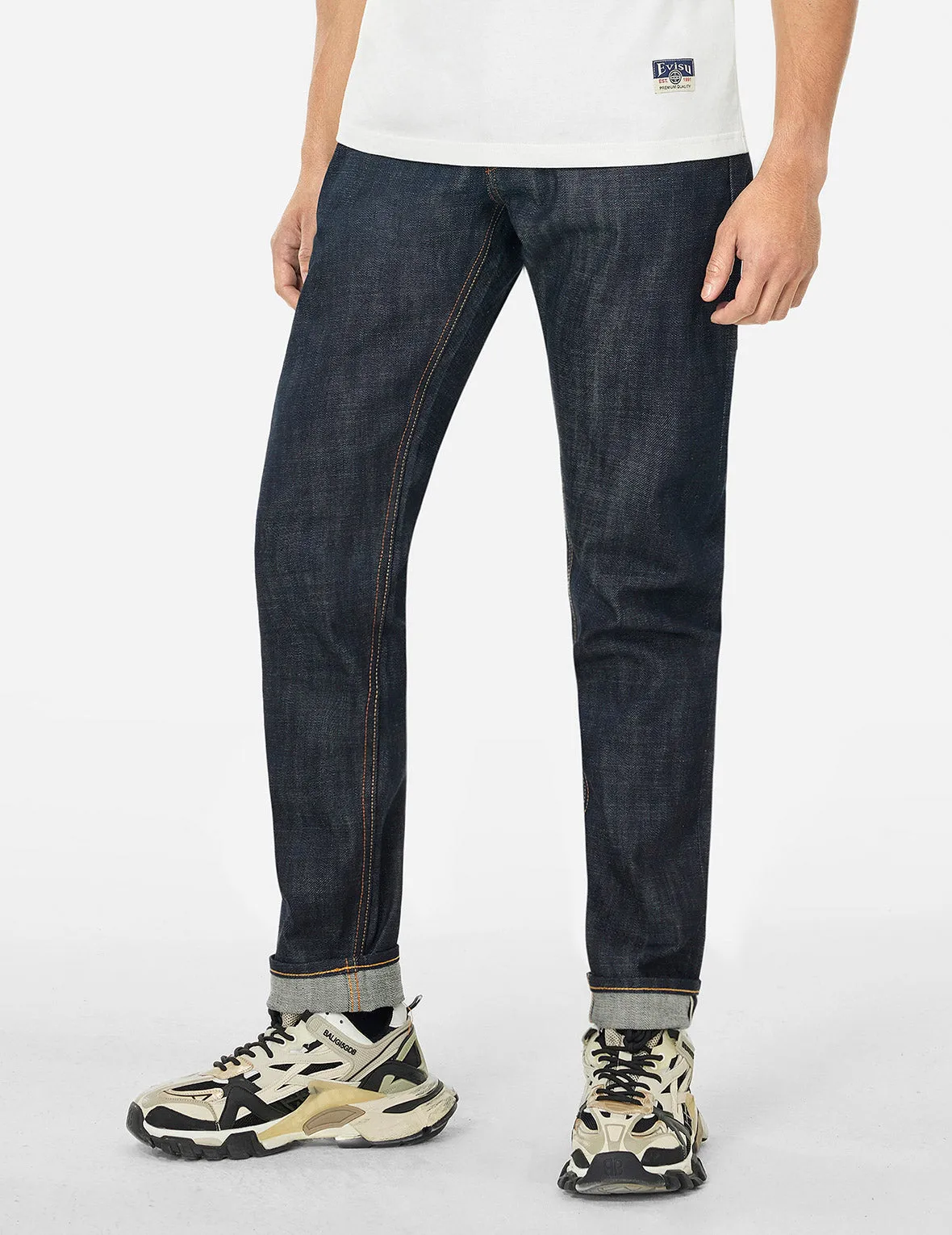 7 Pockets Design Taper Fit Raw Jeans #2017 sold by Evisu product image thumbnail 5