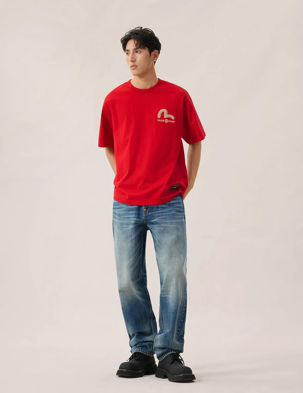 Year Of Horse Daicock Printed T-shirt - Red sold by Evisu product image thumbnail 5