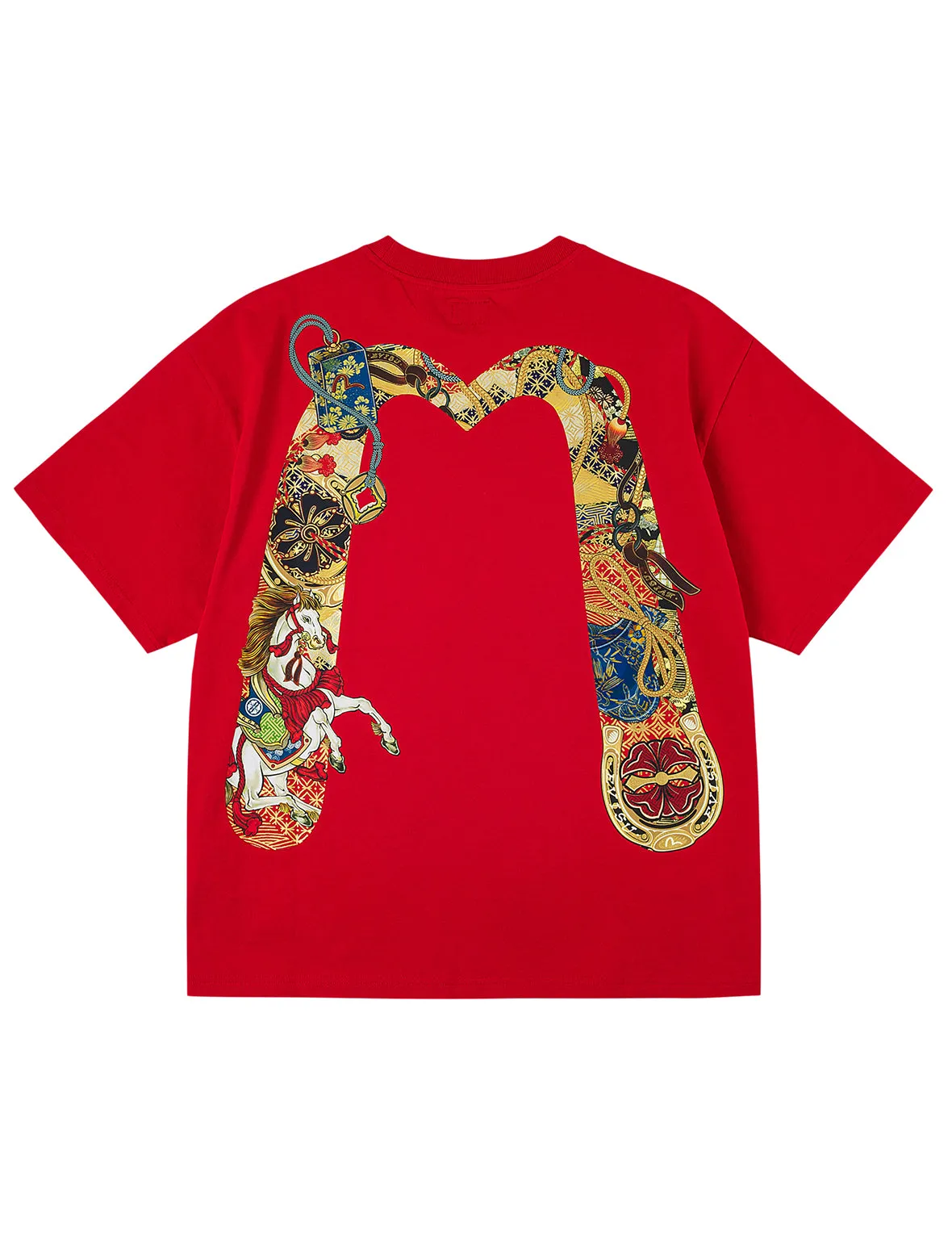 Year Of Horse Daicock Printed T-shirt - Red sold by Evisu