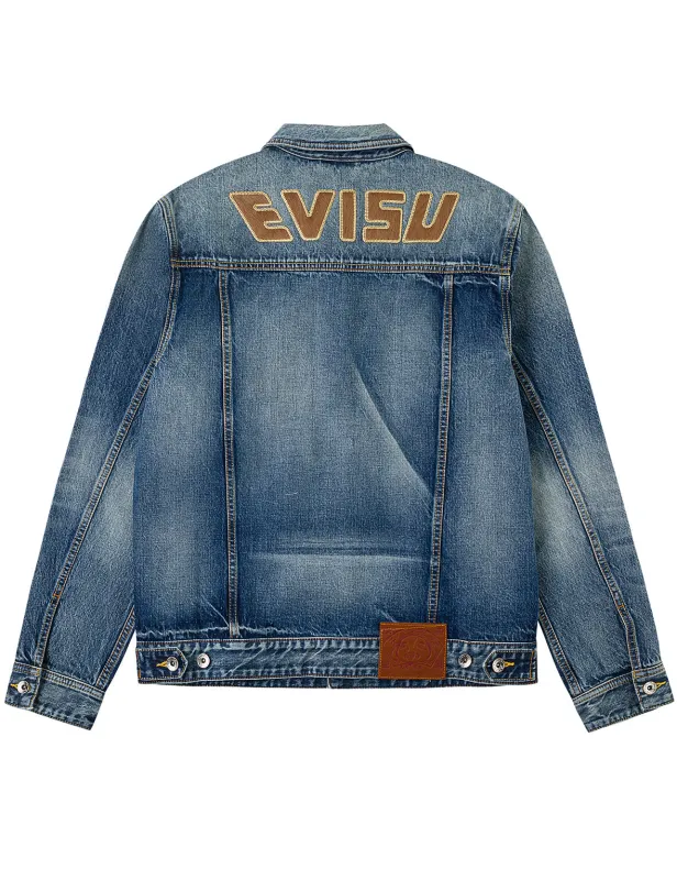 Evisu & Seagull Appliqué Chinese Denim Jacket made by Evisu