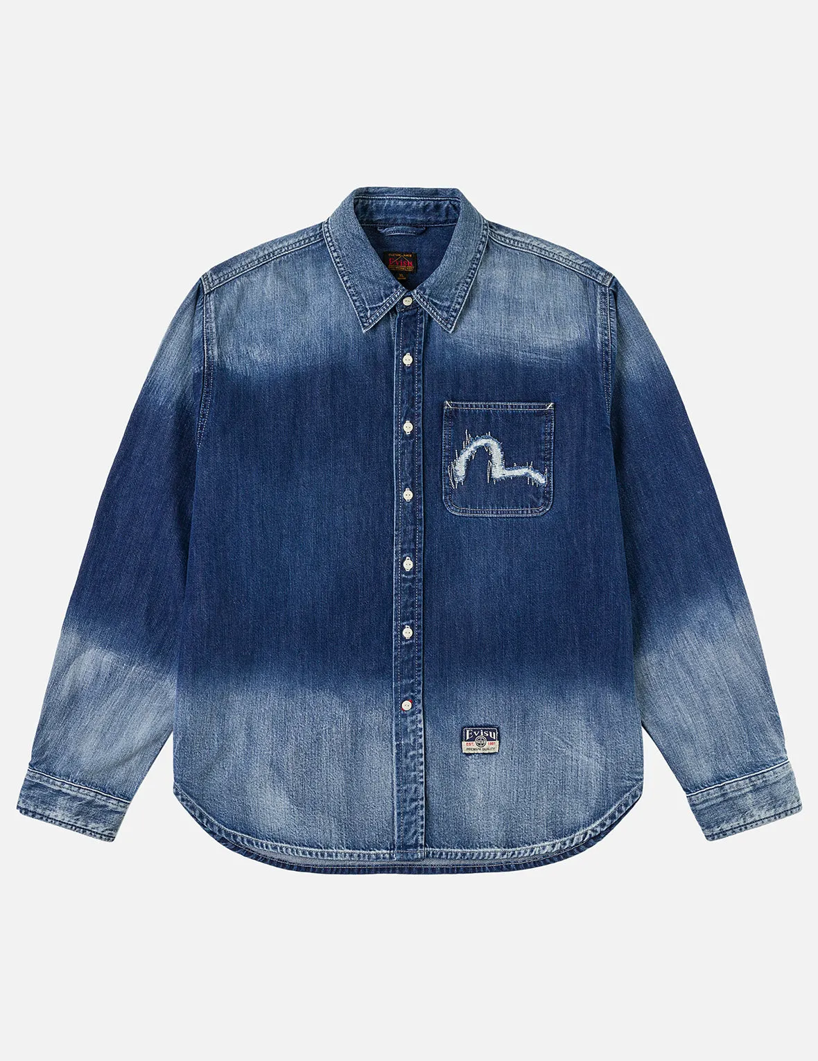 Washed Denim Shirt sold by Evisu product image thumbnail 3