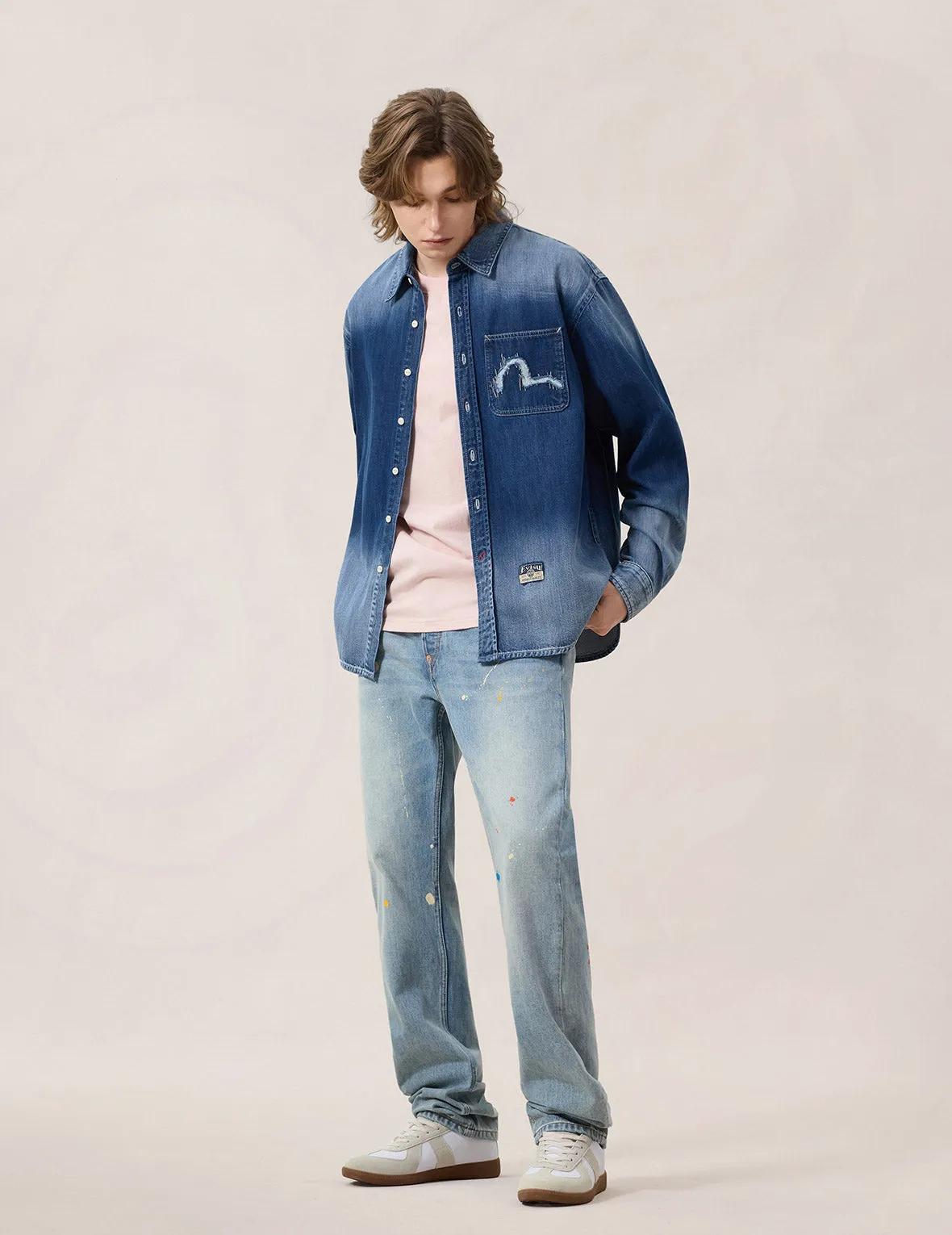Washed Denim Shirt sold by Evisu product image thumbnail 5