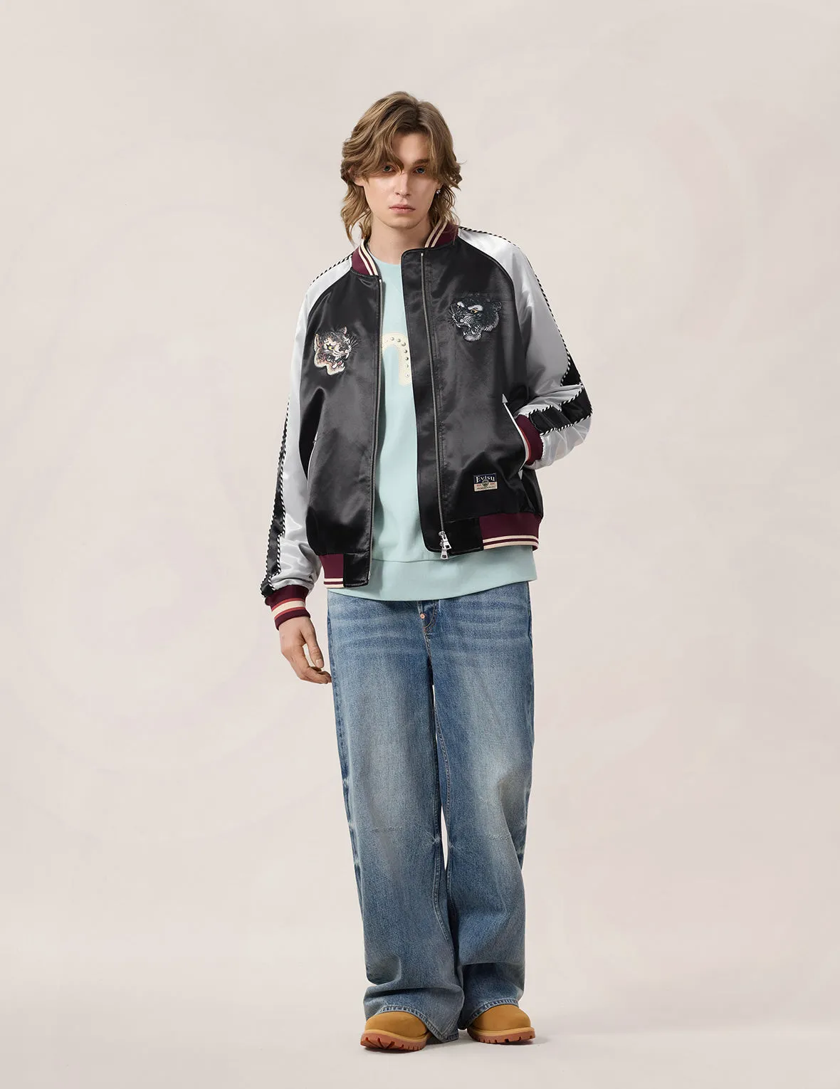 Duo Leopard Embroidery Souvenir Jacket sold by Evisu product image thumbnail 5