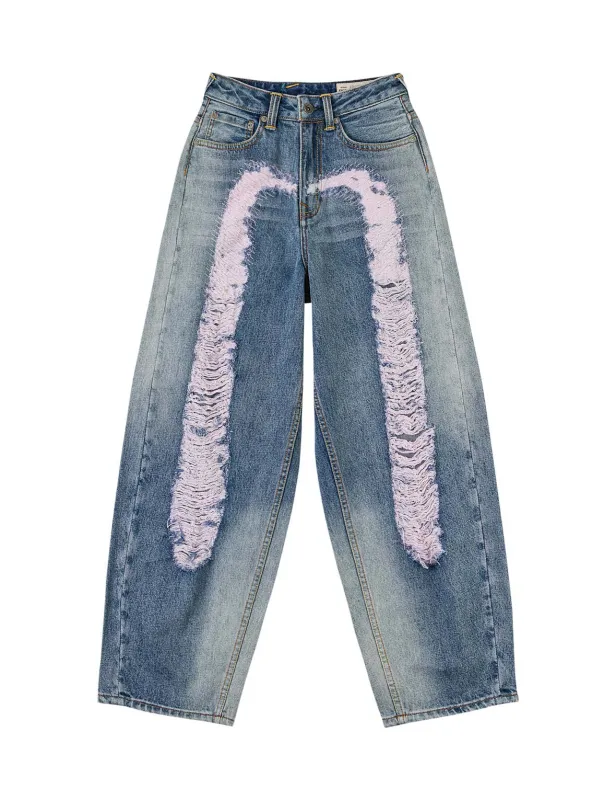 Distressed Daicock Balloon Jeans sold by Evisu