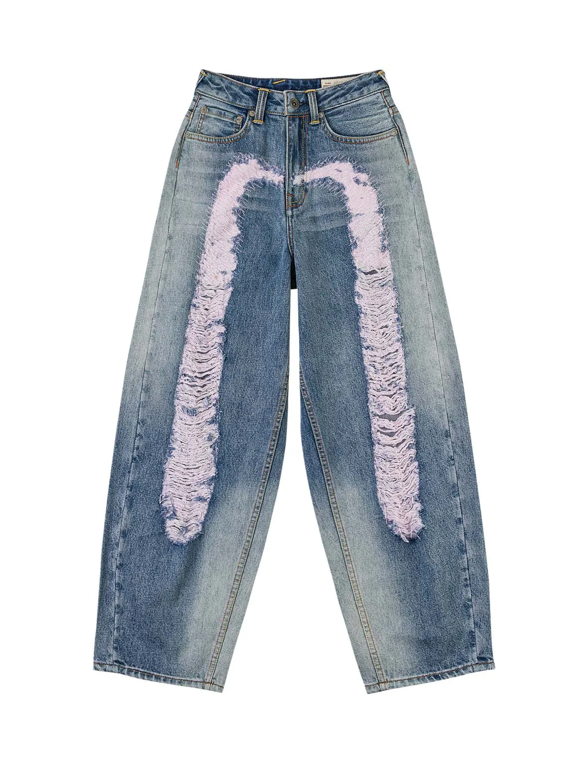 Distressed Daicock Balloon Jeans sold by Evisu