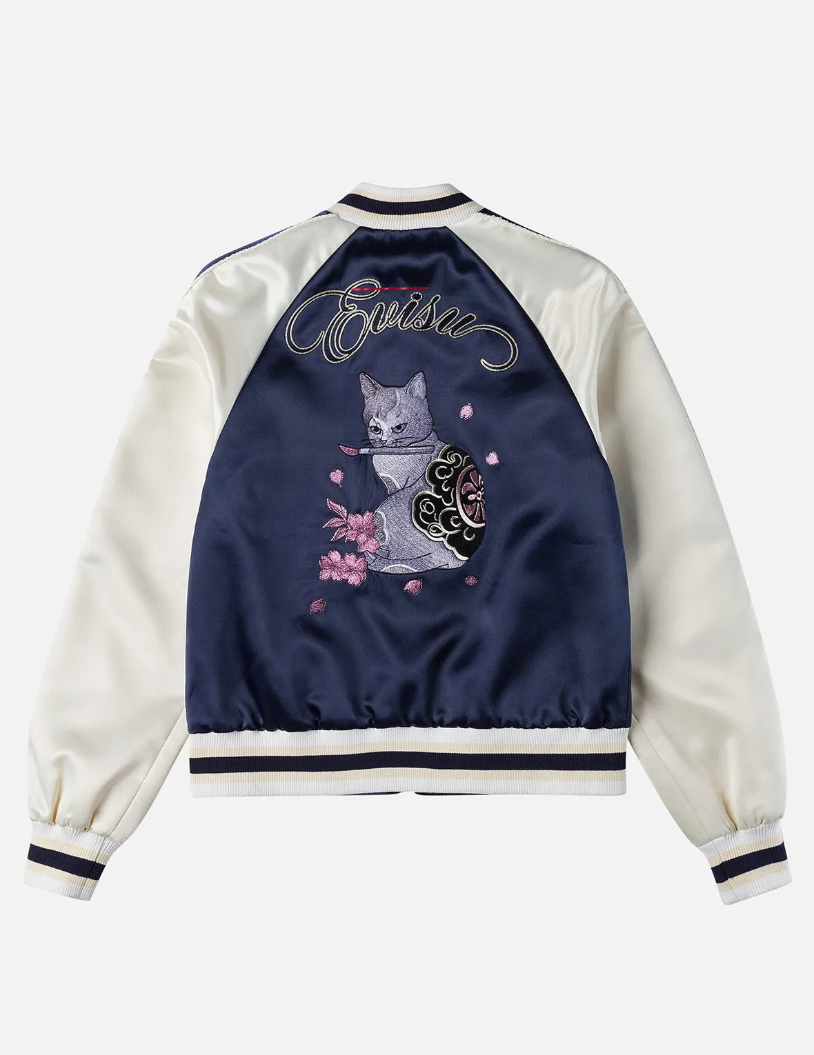 Cat Theme Embroidery Souvenir Jacket sold by Evisu product image thumbnail 3