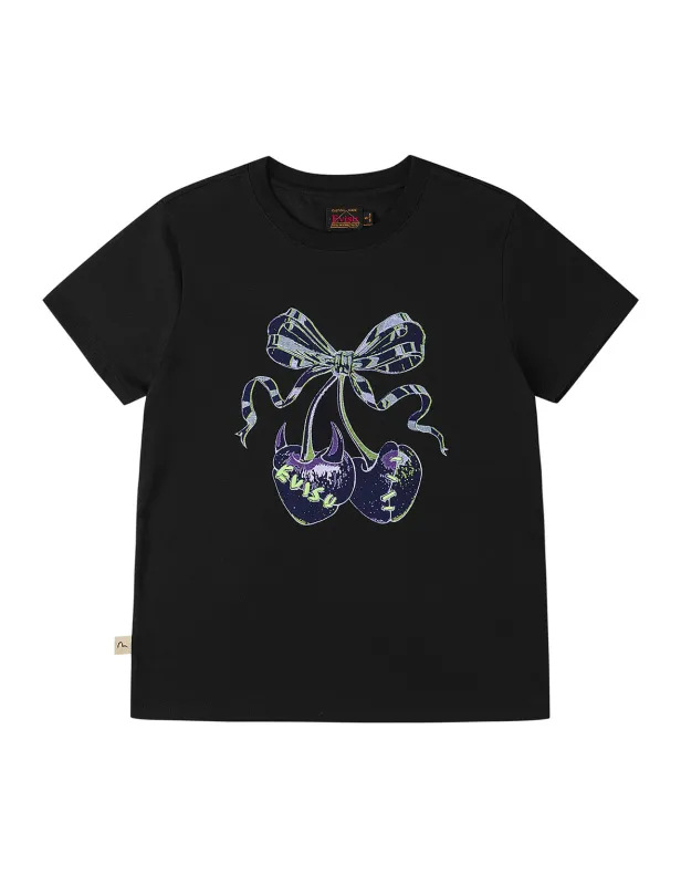 Cherry Bow Printed T-Shirt sold by Evisu