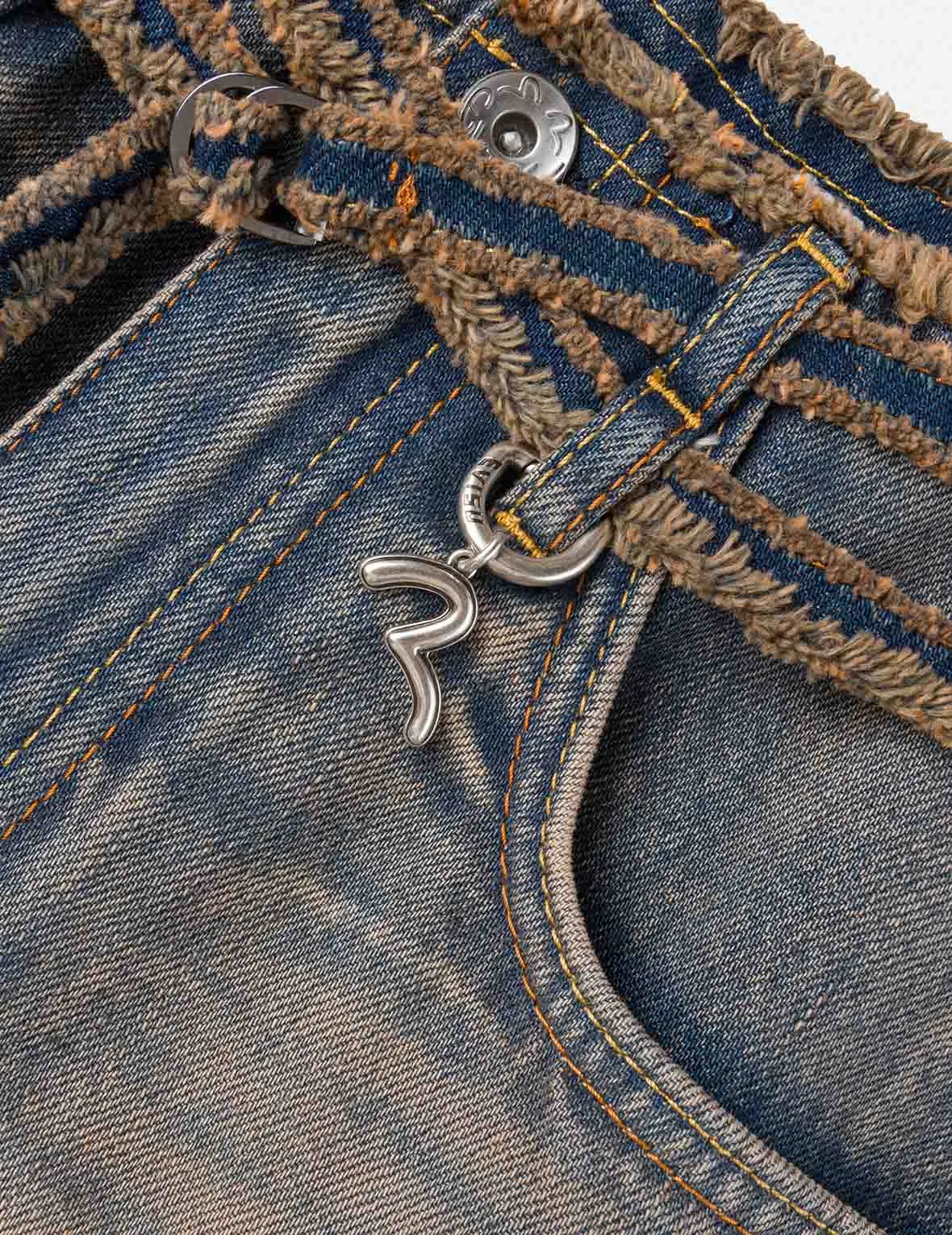 Two Tone Pleated Denim Skirts sold by Evisu product image thumbnail 5