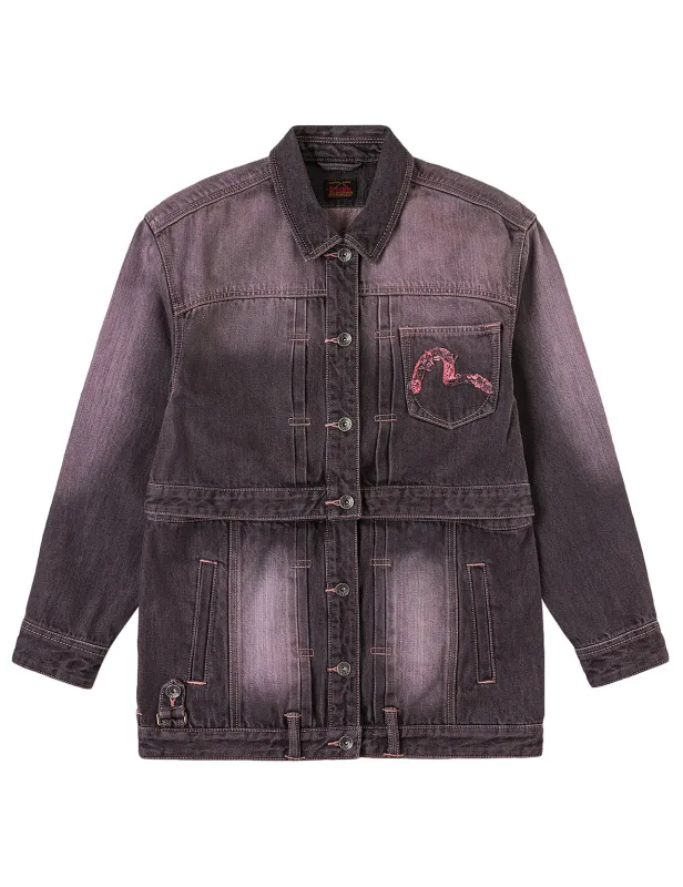 Embroidery Two Way Denim Jacket sold by Evisu