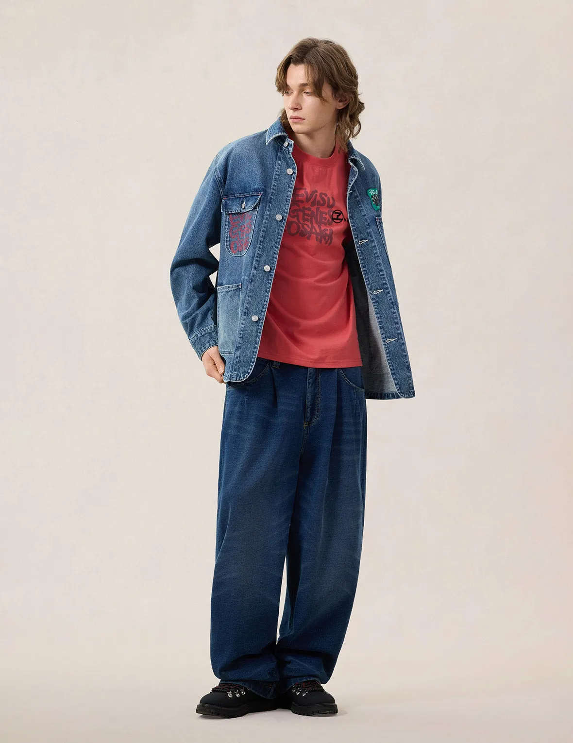 Multi Patches Denim Chore Jacket sold by Evisu product image thumbnail 5
