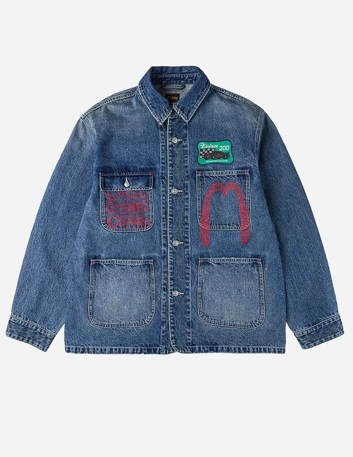 Multi Patches Denim Chore Jacket sold by Evisu product image thumbnail 3