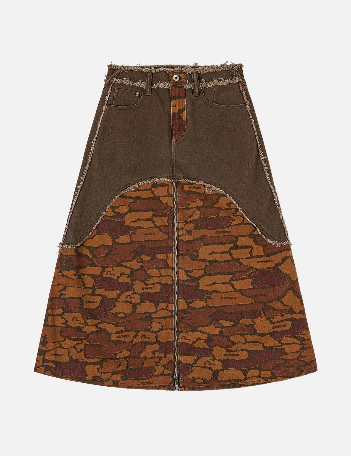 Ishigaki Camouflage Denim Skirt sold by Evisu product image thumbnail 3