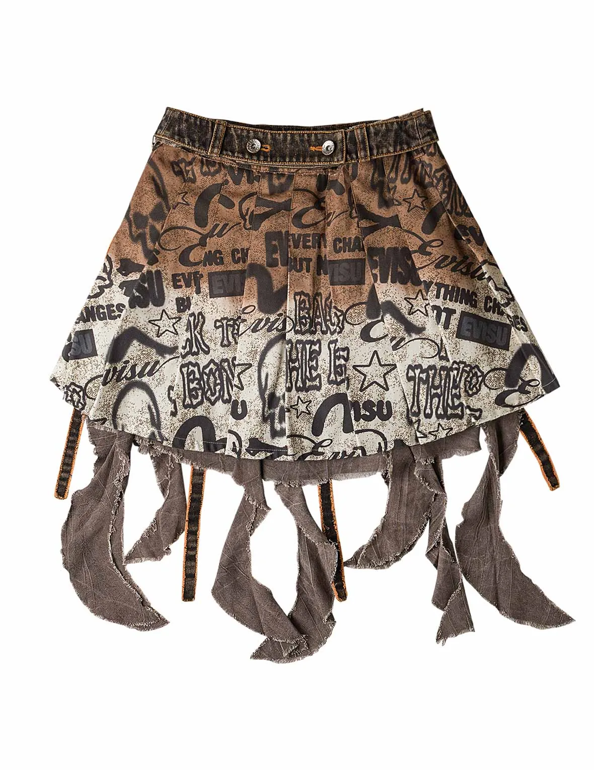 2 in 1 Denim Pleated Skirt sold by Evisu product image thumbnail 2