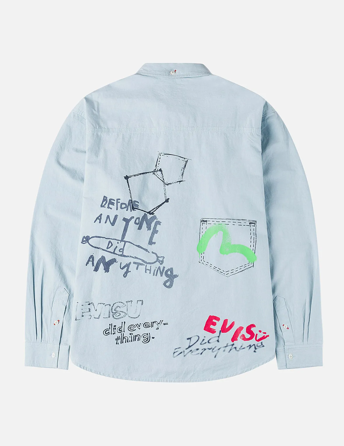 Hand-Drawn Print Long-Sleeve Shirt sold by Evisu product image thumbnail 3