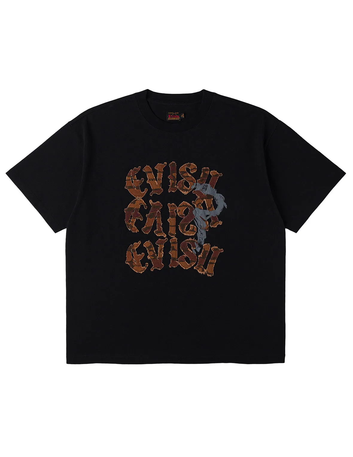 Distressed Ishigaki Camouflage Applique Logo T-shirt sold by Evisu product image thumbnail 2